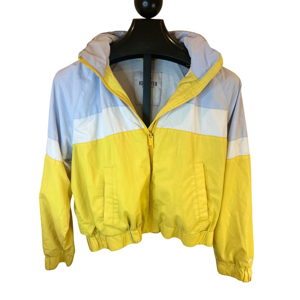 Hollister Colorblock Windbreaker Jacket Women's XL Zip Up